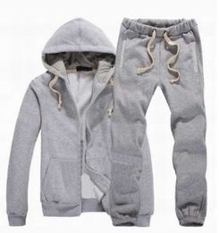 New Men Polo Tracksuit Winter Hood Jacket Pants Sweatshirts 2 Piece Set Hoodies Sporting Suit Sports Coat Sportswear 7771ess