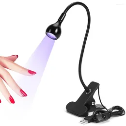 Nail Dryers 3W Mini Led Lamp Gel For Nails With Securing Clip Rotatable Light Curing Polish UV Manicure