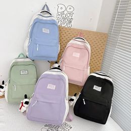 Backpack Fashion Canvas Teenage Harajuku Applique Backpacks Kawaii Female Nylon Student Book Casual Bag