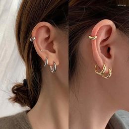 Hoop Earrings Simple Stainless Steel Small Oval For Women Men 10/14/16Mm Punk Unisex Rock Earring Cartilage Ear Piercing Jewelry