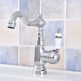 Bathroom Sink Faucets Basin Polished Chrome Faucet 360 Degree Swivel Single Handle Kitchen Washbasin Mixer Taps Zsf638