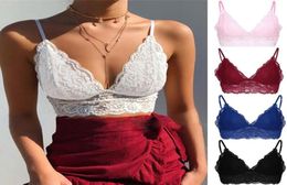 Bralette Bras Women lace Wireless Bra Lingerie Sexy VNeck Underwear Sleepwear Ps Size Vest Crop6661556