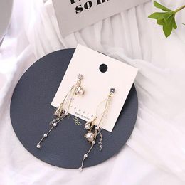 Dangle Earrings S925 Sterling Silver Long Tassel Female Rose Flower Pearl Fashion Retro