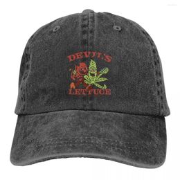 Ball Caps Devil's Lettuce Denim Baseball Cap BETTER WITH FRIENDS Outdoor Trucker Hat Adjustable Women Fashion Printed