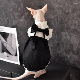 Cat Costumes Sphinx Hairless German Clothes Pure Cotton Summer Thin Breathable Cute Black And White Skirt