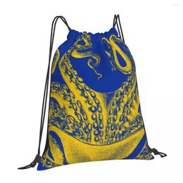 Shopping Bags Octopus Tentacles Bohemian Drawstring Backpacks Free-Spirited Souls Ideal School Camping Use Travel Sport Outdoor