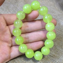 Strand 12mm NATURE Light Green Jade Agate BRACELET HAND CATENARY Stone