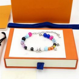 Latest launch French Masters Designed Luxury Bracelet chain Jewellery Opal crystal resin Pearl Men's LINKS PATCHES Colored242v