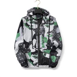 Luxury Designer Fashion men's jacket Autumn winter coat Hoodie High quality Top couple casual stand collar zipper windbreaker Camouflage letter printing Clothing