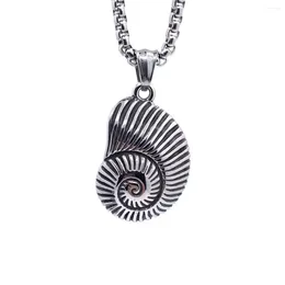 Pendant Necklaces European And American Fashion Jewelry Snail Necklace For Men Retro Accessories Domineering Stainless Steel Chain