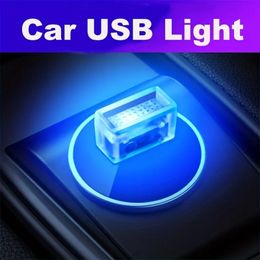 Mini USB Light, LED Modelling Car Atmosphere Light Neon Light Car Interior Light Car Decoration Lighting (7 Light Colors)