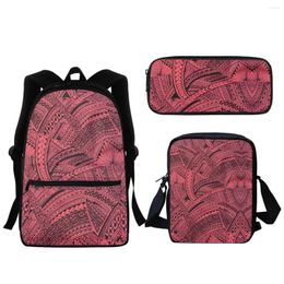 School Bags Polynesian Samoa Brand Design Backpack Boys Girls Bag Pencil Case Casual Youth Travel Learning Stationery Organizer