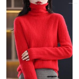 Women's Sweaters Cashmere 2023 Autumn Winter Female Merino Wool Versatile High Collar Pullover Top Women Sweater