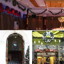 Decorative Flowers 2.7M Christmas Artificial Greenery Xmas Decorations For Doors Stairs Fireplace Home Garden Decor Drop