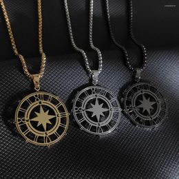 Pendant Necklaces Stylish Navigation Compass Necklace For Men Women Stainless Steel Urn Cremation Ashes Collar Keepsake Gifts Jewellery