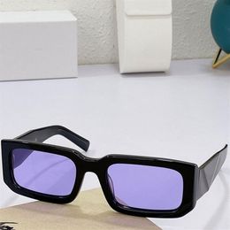 Mens or womens PR 06YS New fashion shopping square sunglasses dark black wind design personality trend mirror legs with golden let249g