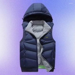 Men's Vests Double-sided Vest Wear Men Autumn And Winter Version Of Young Down Cotton-padded Jacket Padded Trend