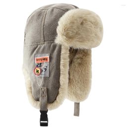 Berets Thicken Inner Plush Trapper Hat Adult Ear Protect Winter Warmer Cold Presents For Students Teenagers