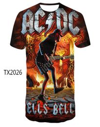 Men s Casual T shirt Funny Men AC DC 3D Printing Summer Brand Fashion Street Top 2207128849636