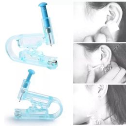 Ear Piercing Gun Kit Body Jewellery Disposable Disinfect Safety Earring Piercer Machine Studs Nose Clip Pierc Tools With Alcohol Cotton 186