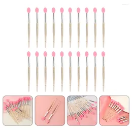 Makeup Brushes 20 Pcs Lip Brush Silicone Gloss Applicators Disposable Lipstick Silica Gel Practical Paillette