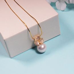 Fashion Lucky Edison Large Pearl Necklace with 12mm Edison Pearl Subtle Flaw S925 Sterling Silver Material VBB44 231222