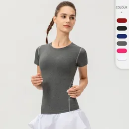 Active Shirts Women's Tight Training Short-sleeved Sports Fitness Yoga Sweat-wicking Quick-drying Shirt T-shirt Clothes