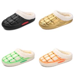 classic fleece thickened warm home cotton slippers men woman gold silver light green black orange fashion trend couple outdoor soft slipper