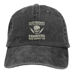 Ball Caps Electricians Engineers Baseball Cap Need Heros Too Stylish Male Washed Trucker Hat Print Outdoor Sport Gift Idea