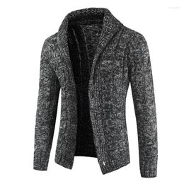 Men's Sweaters Men'swinter Coat Simple Cardigan Long Sleeve Sweater V Neck Button Knit Jacket Slim Mens Tide Warm