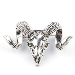 Whole 20pcs Vintage Sheep Head Shape Brooch Personality Cloth Decor Jewellery for Men and Women Enamel Hat Scarf Badge Pins 2010270E