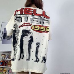 2024 new fashion men's designer T-shirt Hell Star Short sleeve Heaven on earth cotton T-shirt rock hip hop top