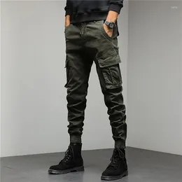 Men's Pants DIHOPE Cargo Casual Multi Pockets Military Tactical Male Outwear Loose Straight Slacks Long Trousers