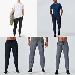 Lulus lemons leggings align Men Pants Yoga Outfit Sport Quick Dry Drawstring Gym Pockets Sweatpants Trousers Mens Casual Elastic Waist designer Lululemen 6998