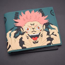 New Jujutsu Kaisen Anime Foldable Coin Purse Men Children Bank ID Card Holder Card Clip Bag Cartoons Cosplay Clutch Wallets Gift