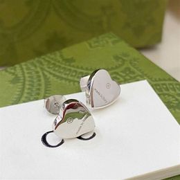 Top Quality Luxury Women Fashion Heart Love Stud Classic Size Stainless Steel Couple Gifts Designer Jewellery Engagement Earrings Wh307G
