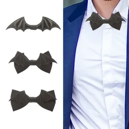 Bow Ties Halloween Men Women Gothic Bat Wing Bowtie With Adjustable Straps Pre-Tied Necktie Cosplay Costume Accessory Party Props J78E