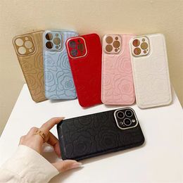 Designer Fashion Phone Case Flower Letter leather print iPhone 15 14 13 12 11 Pro max 14plus 7 8 plus X XR XS xsmax Phone case