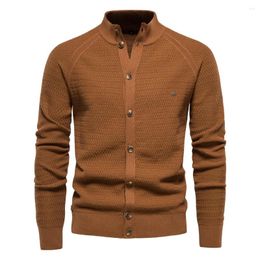 Men's Sweaters European And American Coat Spring Autumn Cardigan Sweater Men High Elastic Business Quality Knit