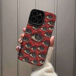 Spooky Scary Red Eye Pattern Soft Phone Case For iPhone 15 14 12 11 13 Pro Max 14Plus 12 13 7 8 Plus X XS Max XR Back Cover 350pcs