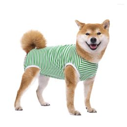 Dog Apparel Recovery Suit Abdominal Wound Onesie Clothes Pet After Wear Substitute E-Collar & Cone For Medium Large Dogs
