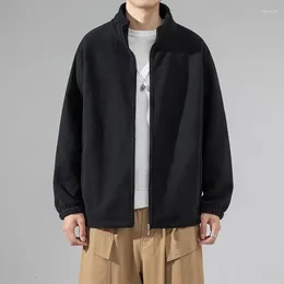Men's Jackets Autumn And Winter Casual Long-sleeved Jacket Polar Fleece Warm Cardigan Sweater Plus Size Coat 6XL