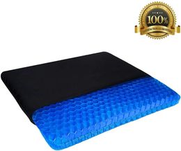 Drop shiping 3D Breathable Chair Sitter Latex Silicone Gel Cushion Honeycomb Summer Ice Cool car Orthopaedic Seat Pad 231222