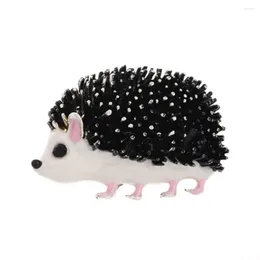 Brooches 3 Styles Available Enamel Hedgehog For Women Lovely Animal Pins Accessories Scarf Buckles Unisex Jewellery Gifts