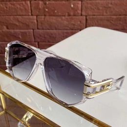 Legends 163 Sunglasses Crystal Frame Grey Gradient Lens 59mm Rare Vintage Glasses occhiali da sole Men Vintage Sun glasses wth box251c