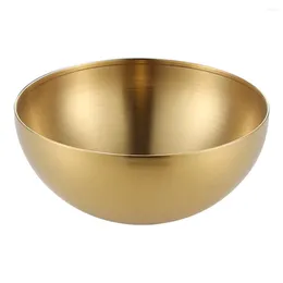 Bowls Stainless Steel Metal Salad Bowl Container Gold Home Dinnerwar Kitchen Tableware Soup Rice Ramen Noodles