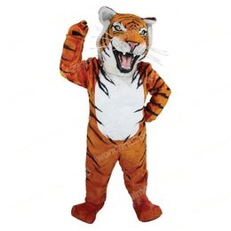 2024 Performance Cute Tiger Mascot Costumes Cartoon Carnival Hallowen Performance Unisex Fancy Games Outfit Outdoor Advertising Outfit Suit