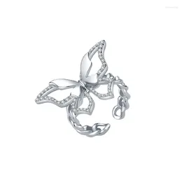 Cluster Rings Xiaohongshu Recommends Internet Celebrities With The Same High-end Design Super Fairy Butterfly Chain Ring