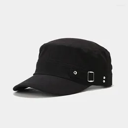 Ball Caps Vintage Men'S Military Cotton Breathable Baseball Cap Men Women Adjustable Cadet Army Classic Flat Top Hat Sun