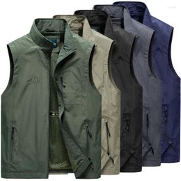 Men's Vests 2023 Outdoor Leisure Vest Multi-Pocket Breathable Sports Coat High-Quality Design Men Tactic